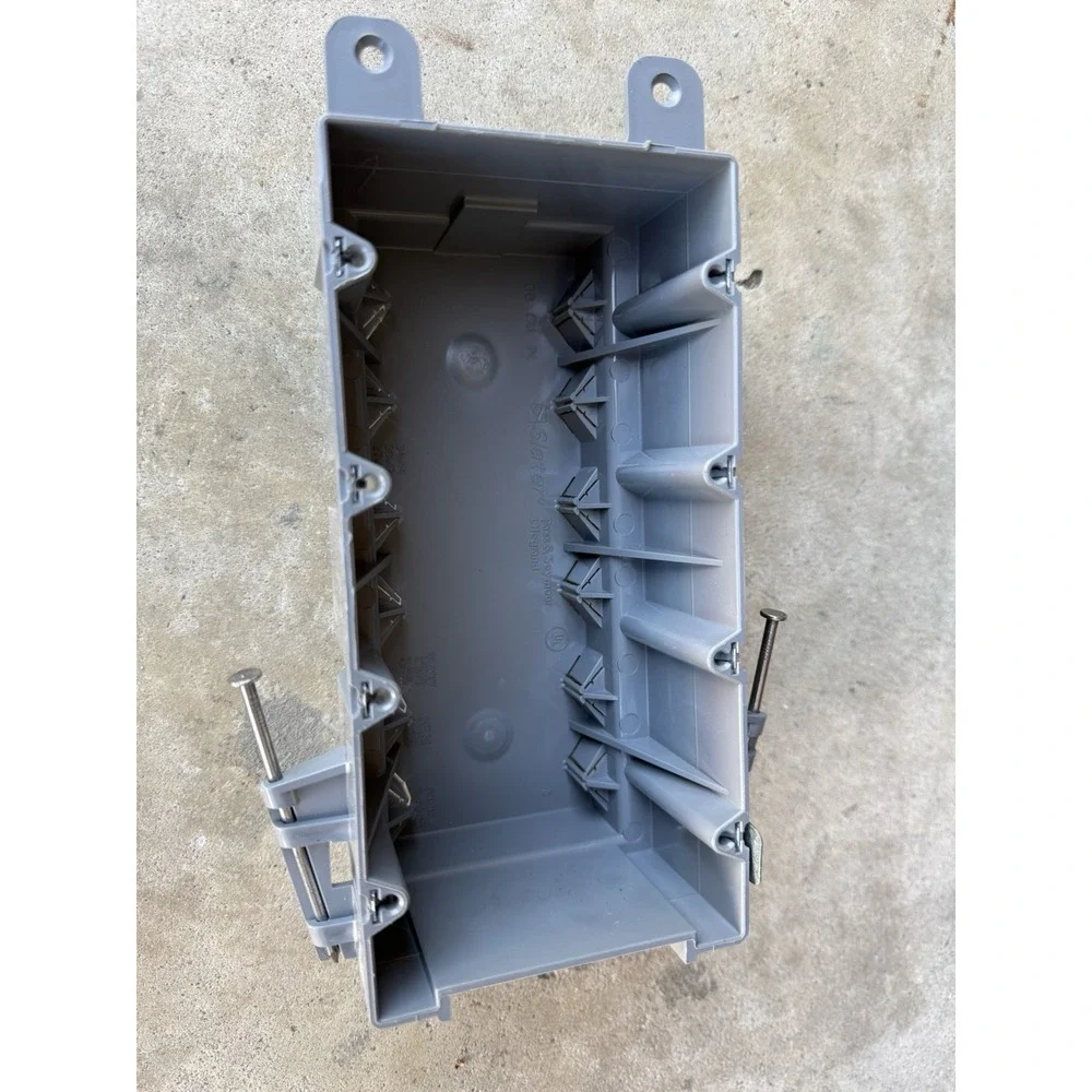 Lot (5) Pass & Seymour S4-68-RAC 4-Gang Nail-On Plastic Outlet Boxes